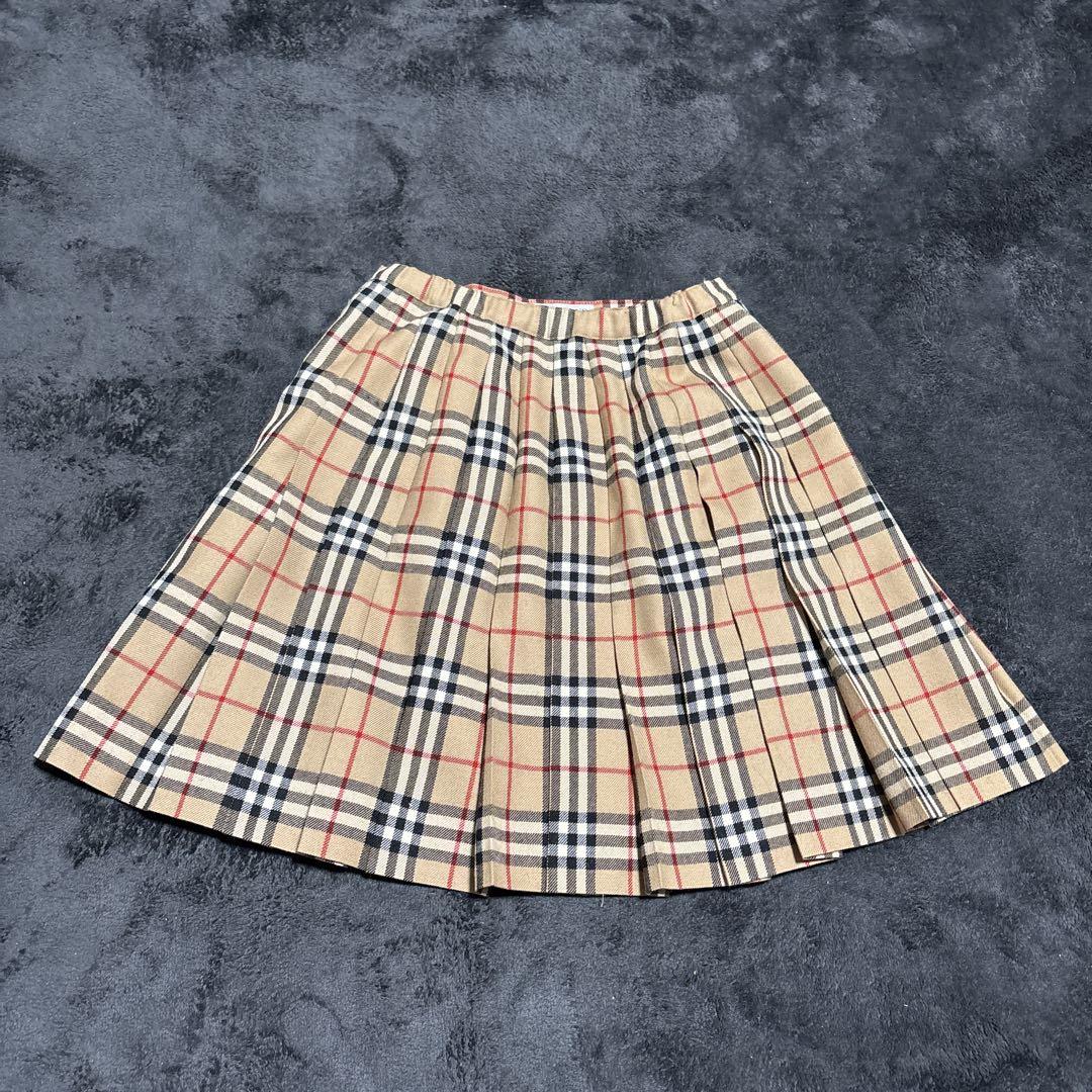 BURBERRY Burberrys ノバチェックミニスカート プリーツ 巻