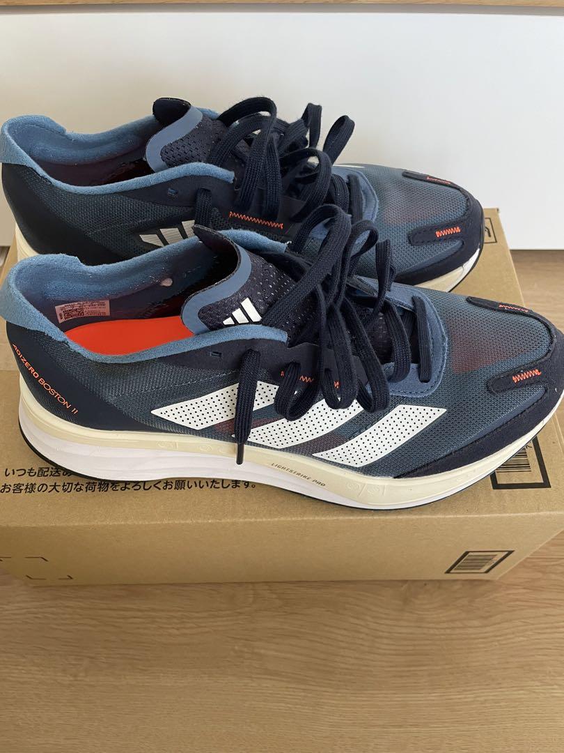 【美品】adidas ランニングシューズ ネイビー ブルー 25.5㎝