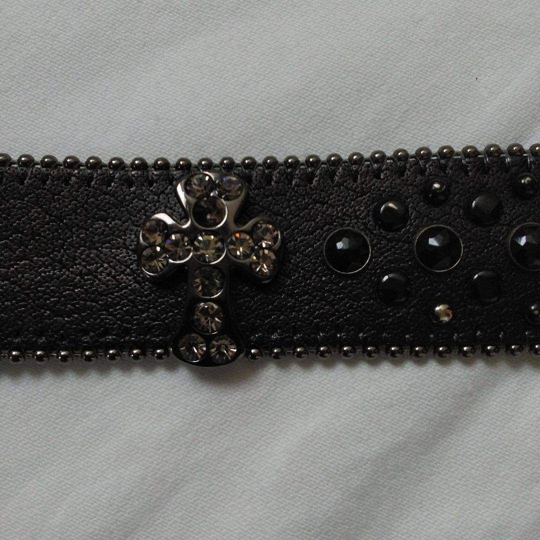 小物 Diavlo Cross Buckle Stone Stud Belt