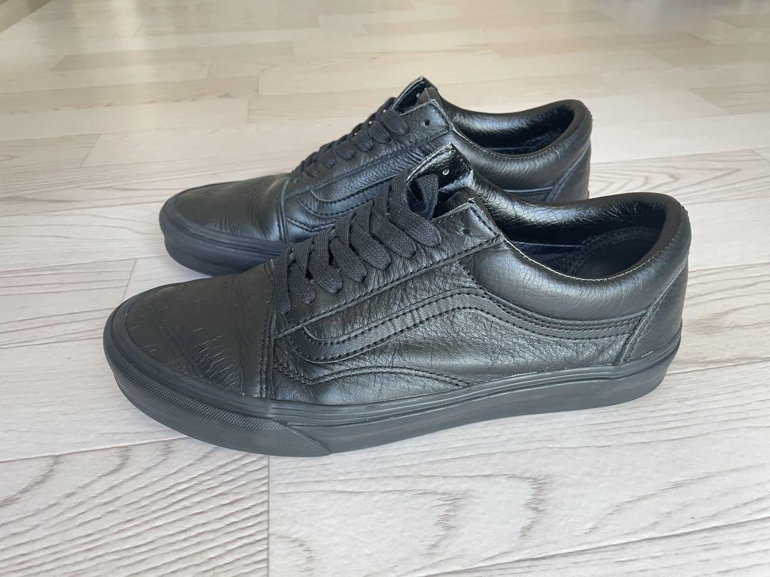 VANS OLD SKOOL スニーカー レザー オールブラック US正規品