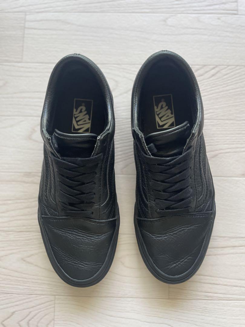 VANS OLD SKOOL スニーカー レザー オールブラック US正規品
