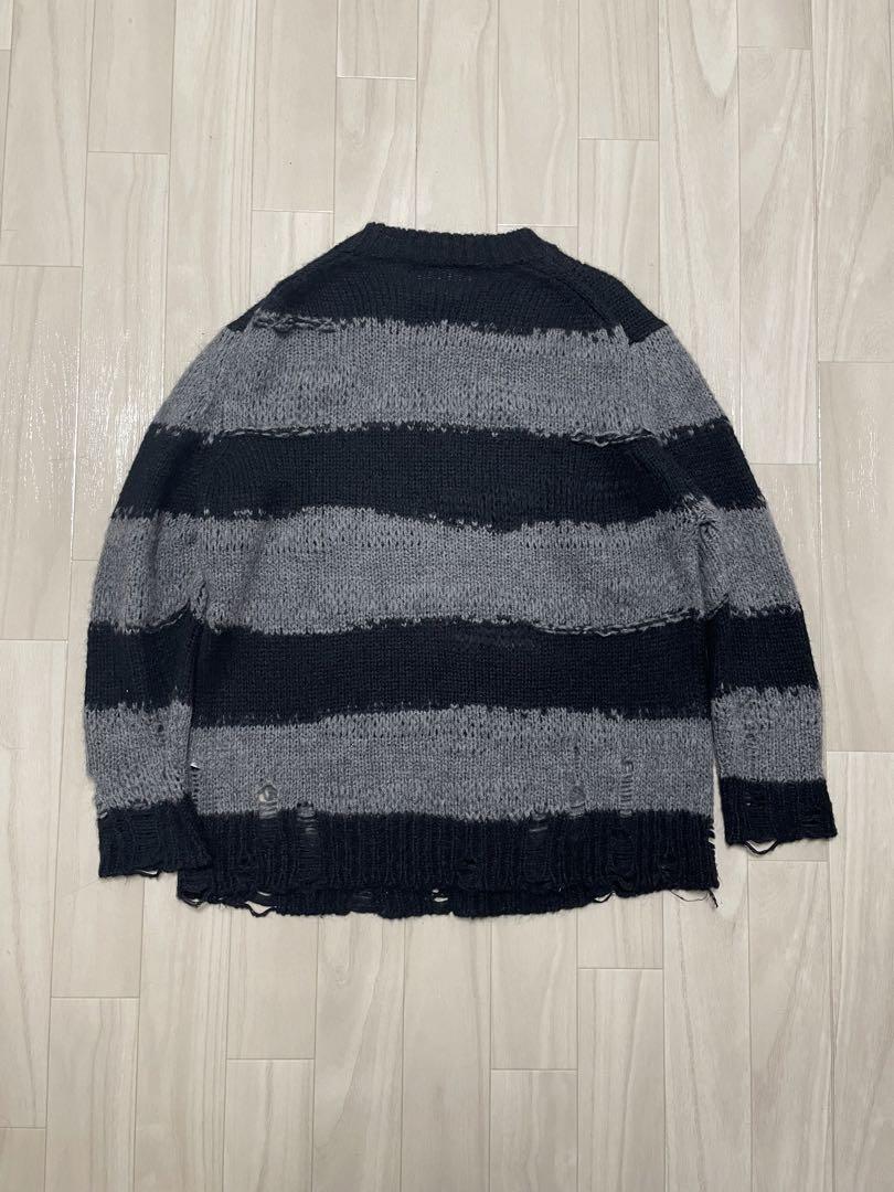 【関税込 日本発送】Acne Studios ダメージ加工ニット ドレス Acne Studios】ダメージ加工 ニット L/S ミディドレス☆関税込