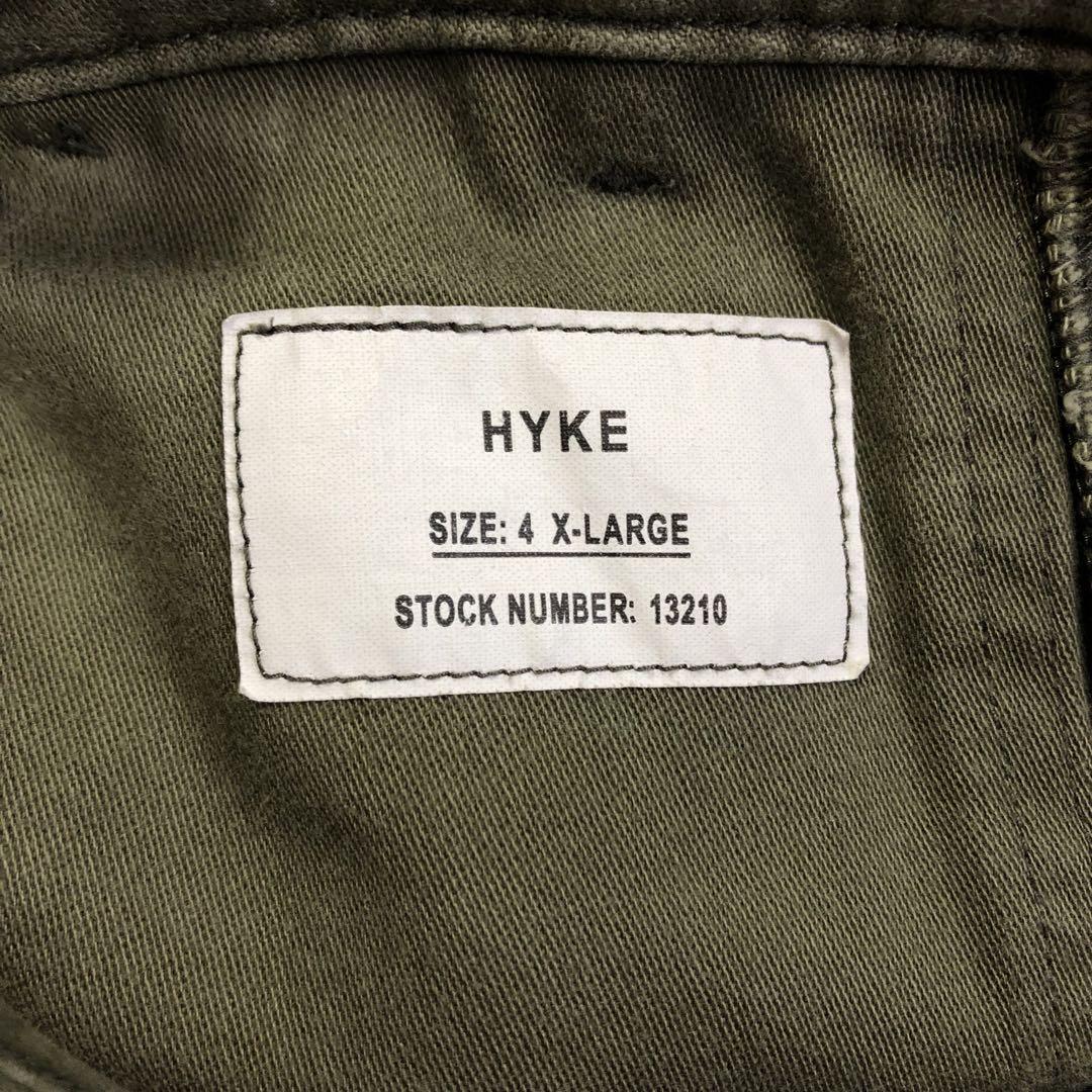 HYKE ハイク バックサテン ベイカーパンツ XL