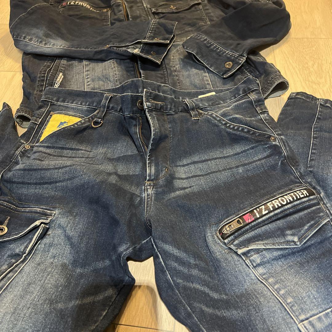 IZ FRONTIER アイズフロンティア　デニム　作業着　上下セット