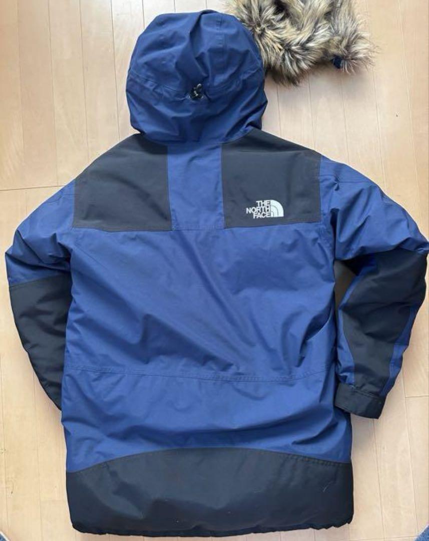 THE NORTH FACE ダウンコート+別注品リアルファー交換　ネイビーXL