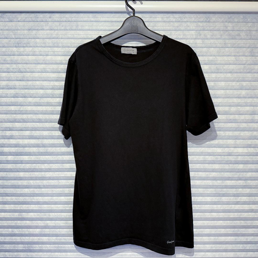 Yohji Yamamoto POUR HOMME　Tシャツ3 SINGLE JERSEY PRINT HALF SLEEVE C [THUNDER] BLACK - Yohji