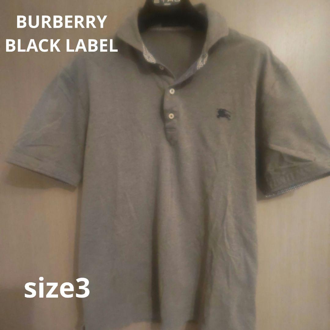 BURBERRY ブラックレーベル ポロシャツ Lサイズ グレー 希少