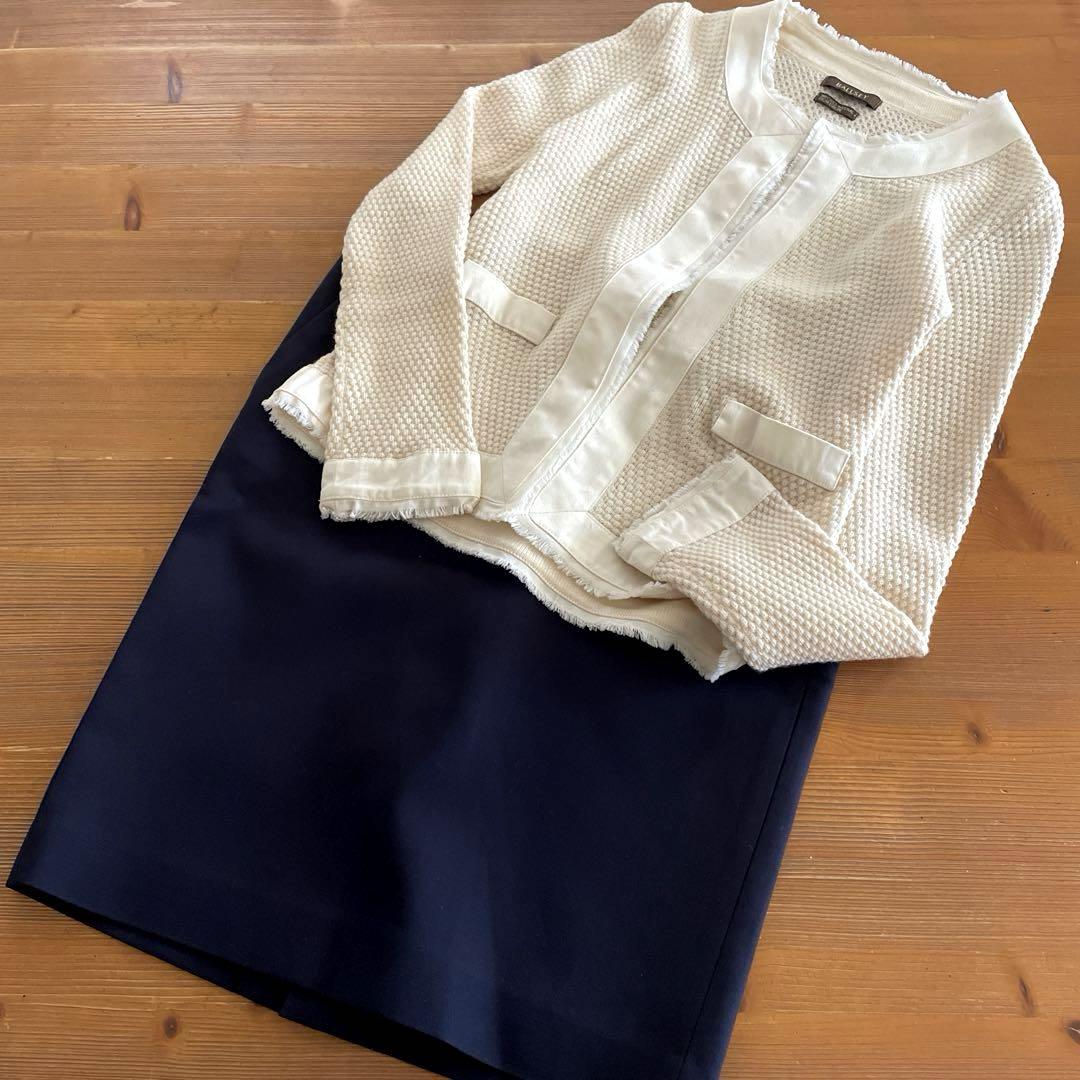 美品　Ballsey ボールジィ　上品ノーカラージャケット