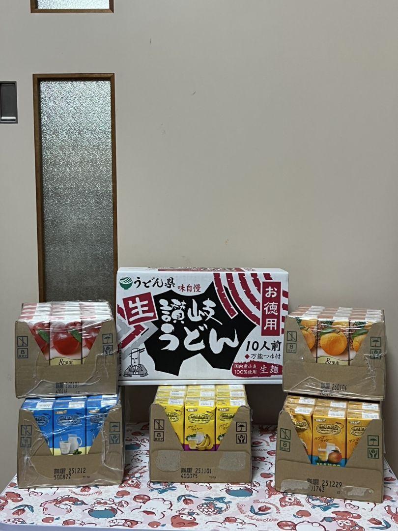 お得‼️飲み物、うどん詰め合わせ まとめ売り