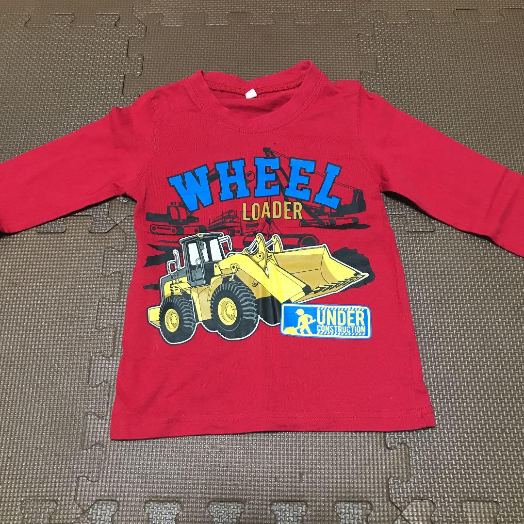 美品☆未使用長袖Tシャツ 100サイズ ブルドーザー柄