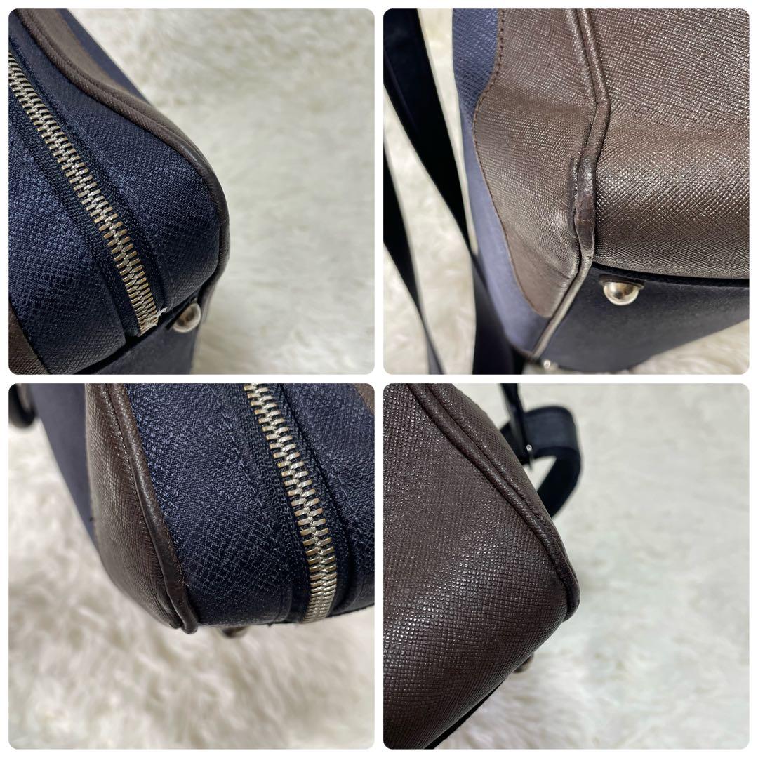 PELLE MORBIDA ペッレモルビダ 2way キャピターノ ビジネス 紺