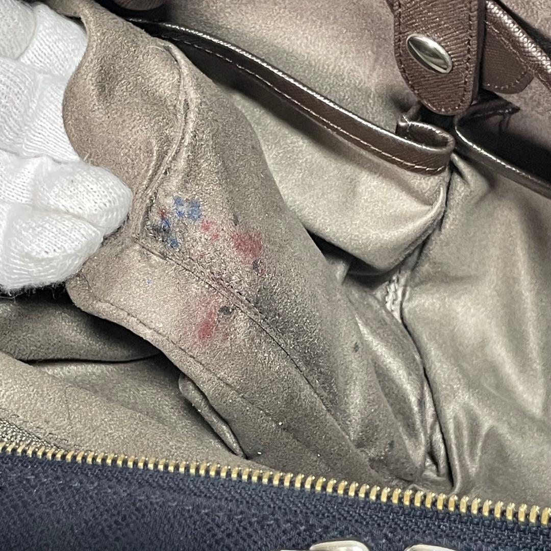 PELLE MORBIDA ペッレモルビダ 2way キャピターノ ビジネス 紺