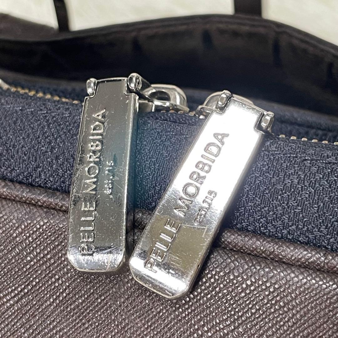 PELLE MORBIDA ペッレモルビダ 2way キャピターノ ビジネス 紺