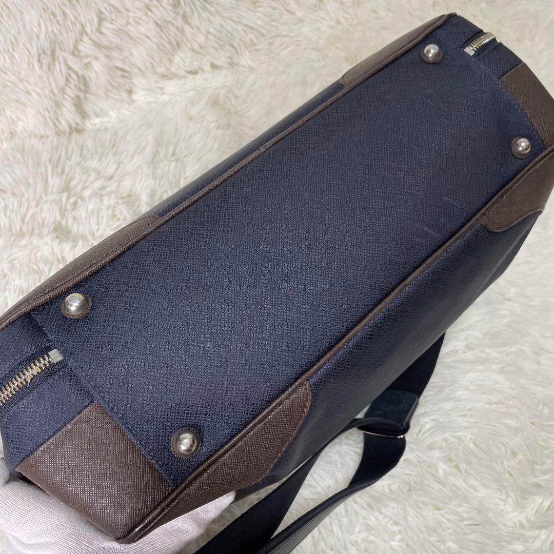 PELLE MORBIDA ペッレモルビダ 2way キャピターノ ビジネス 紺