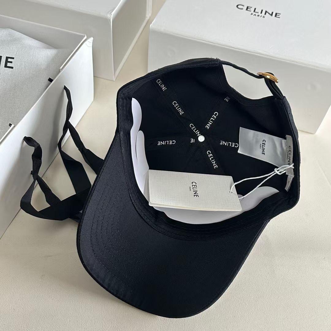 CELINE キャップ ブラックM セリーヌ CELINE ベースボールキャップ ブラック M 新品未使用