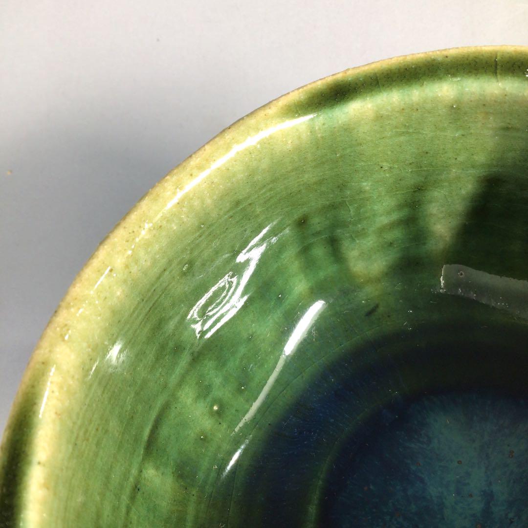 Ｎ３７９　茶碗　『美濃焼』『山田正和造』『織部茶碗』　抹茶碗　共箱　茶道具