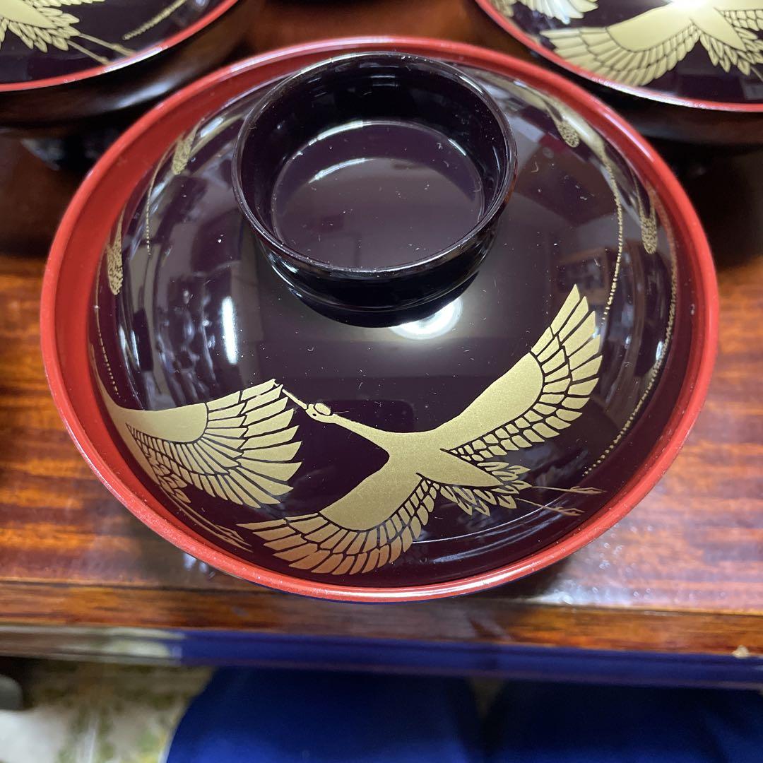漆器 椀 10個セット 鶴のデザイン - メルカリ