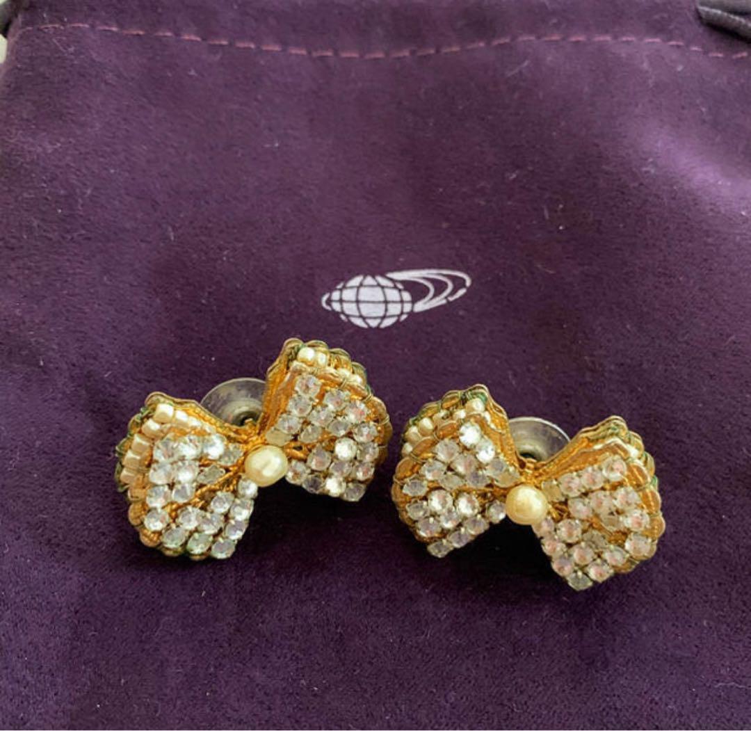 ビジューリーフピアス ミリアムハスケル vintage Miriam Haskell