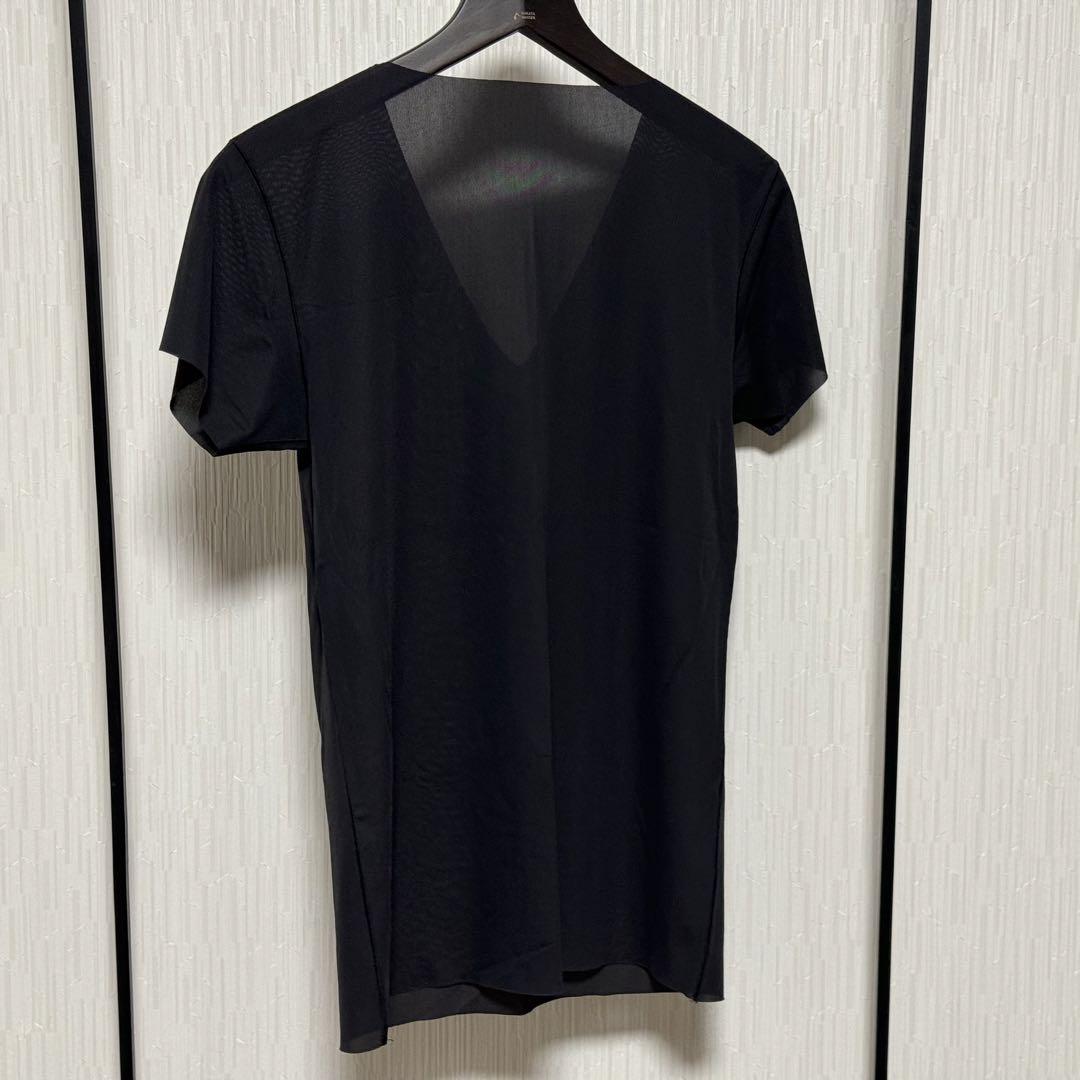 UNIQLO エアリズムデオドラントメッシュVネックT ブラック S