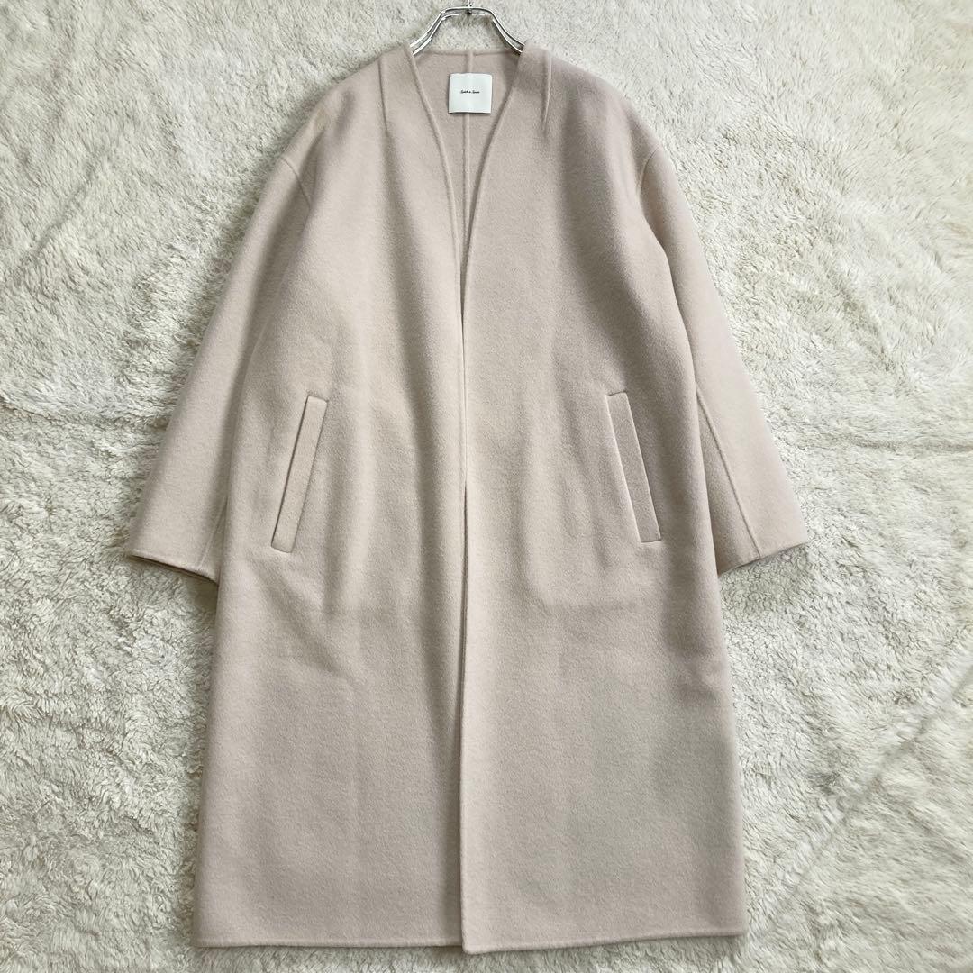 未使用級・近年モデル✨スピック&スパン　Wフェイス ノーカラーコート　サイズ34