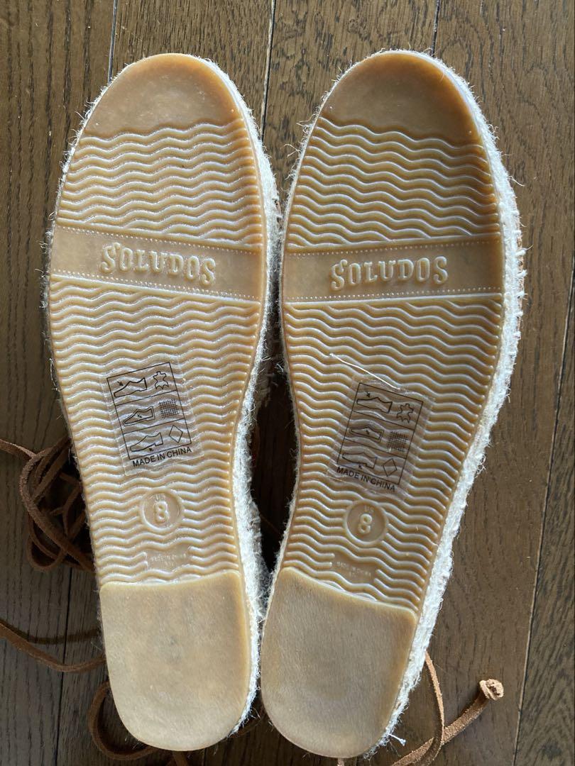 SOLUDOS 】ソルドス エスパドリーユ 本革 レースアップ US8