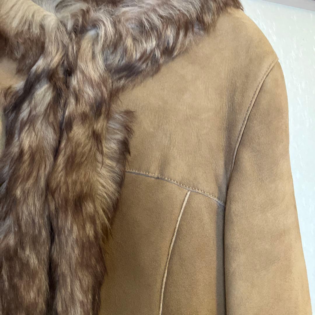 ハロッズ　ムートンファーコート　サイズ2