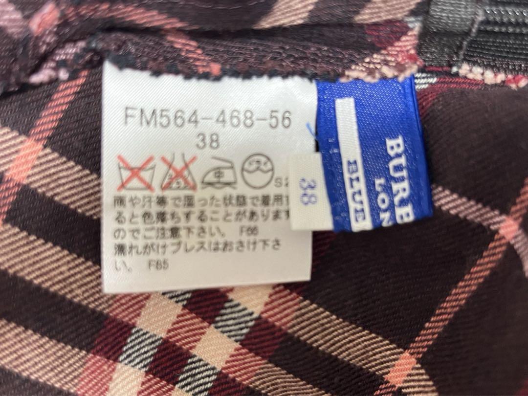 バーバリーブルーレーベルホルダーネックワンピース　38 バーバリーブルーレーベル ホルダーネック ワンピース チェック 38