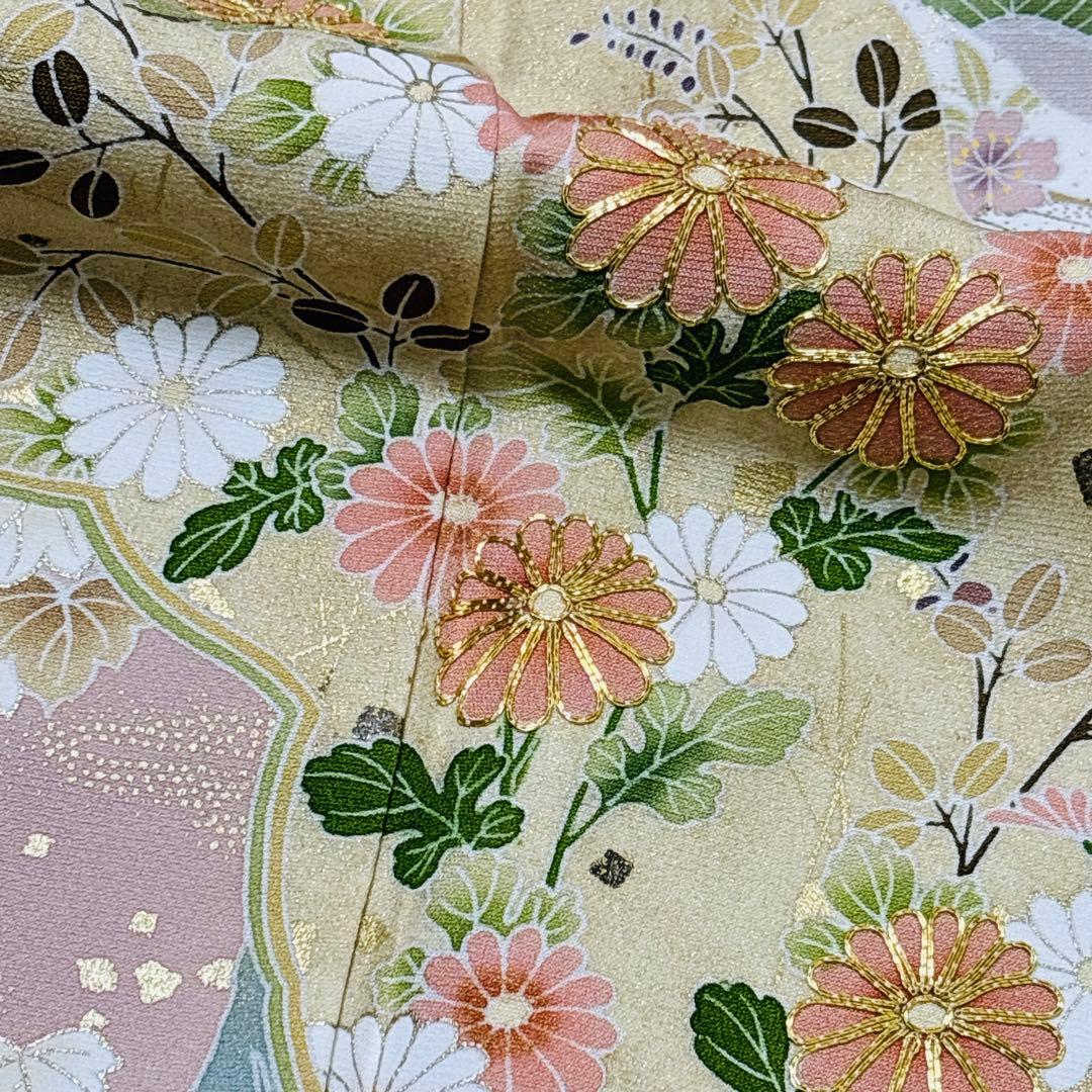 A166愛華 訪問着 金駒 四季花 正絹 フォーマル 美品 A166愛華 訪問着 金駒 四季花 正絹 フォーマル 美品