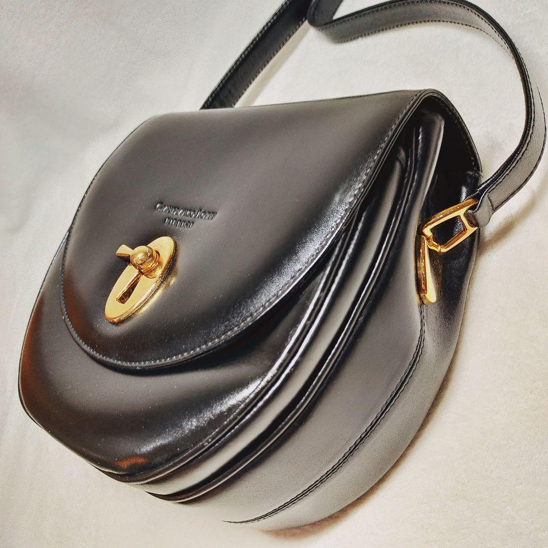 美品 GIANFRANCO LOTTI ショルダーバッグ 高級 ターンロック