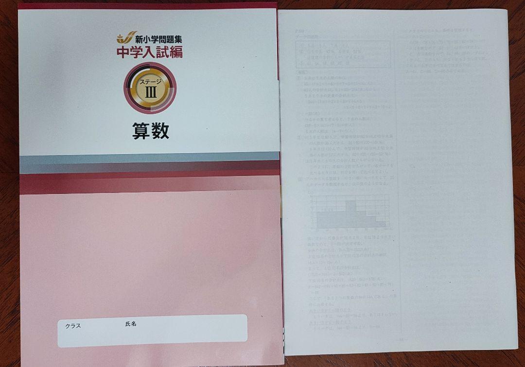 最新版】新品 新小学問題集 中学入試編 算数Ⅲ 小6【解答付