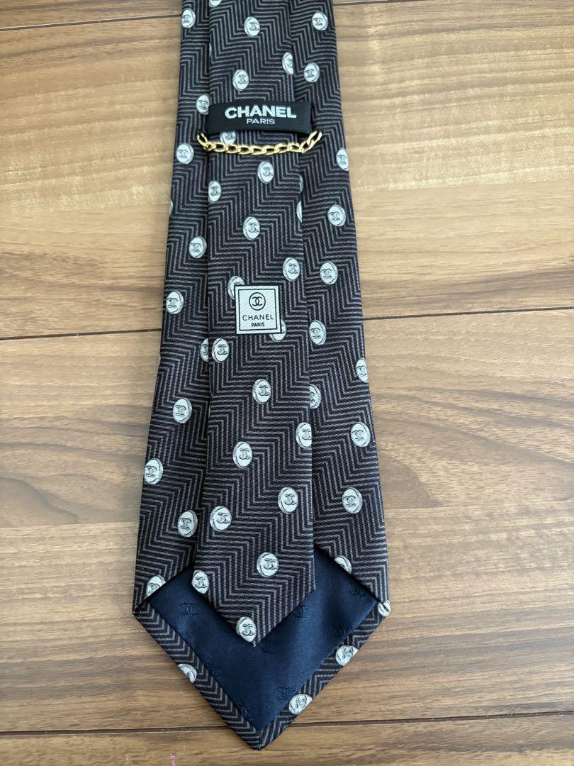 CHANEL ネクタイ ココマーク ドット柄 ブラック シャネル