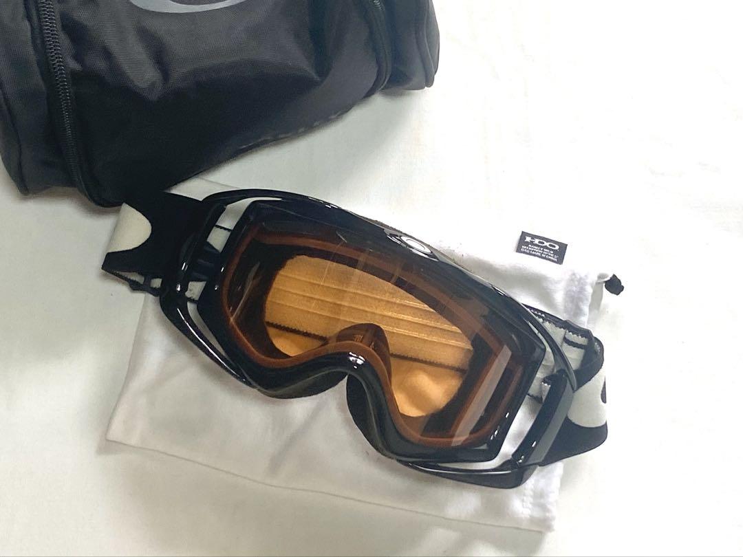 OAKLEY オークリー 木目調ゴーグル ミラーレンズ 収納袋付き