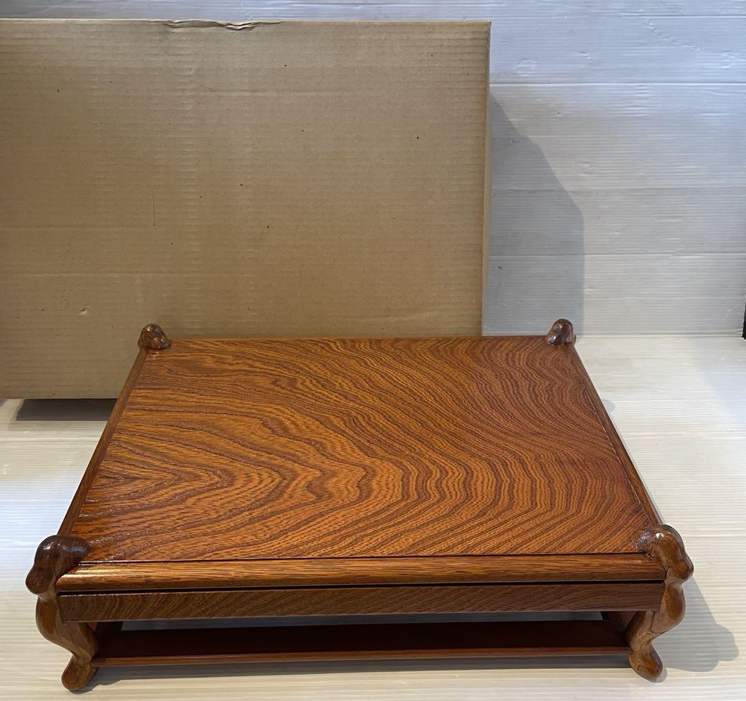 最高品質の 未使用品 唐木花台 総欅 飾り台 花台 骨董置 香炉台 盆栽台 華道 家具