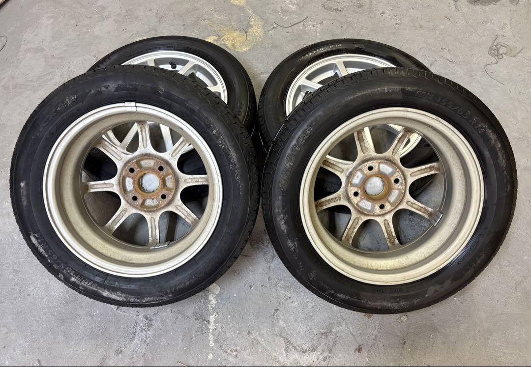 ダイハツ純正アルミLA300Sミライース純正アルミ155/65R14 4本セット