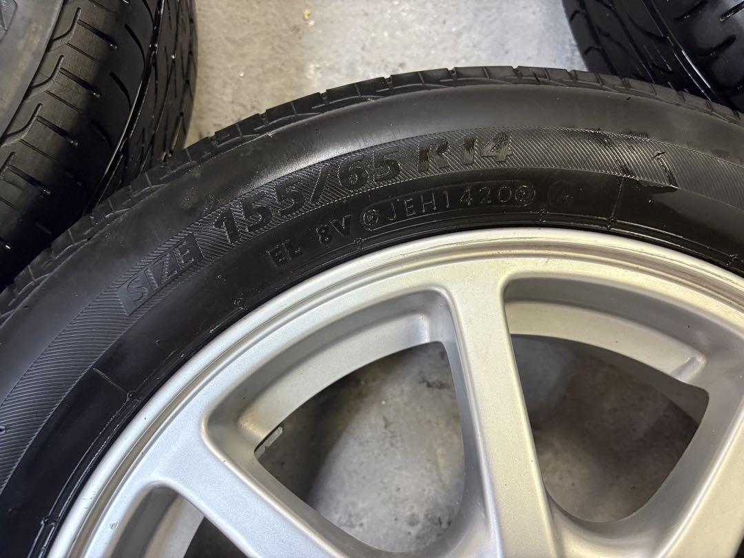 ダイハツ純正アルミLA300Sミライース純正アルミ155/65R14 4本セット