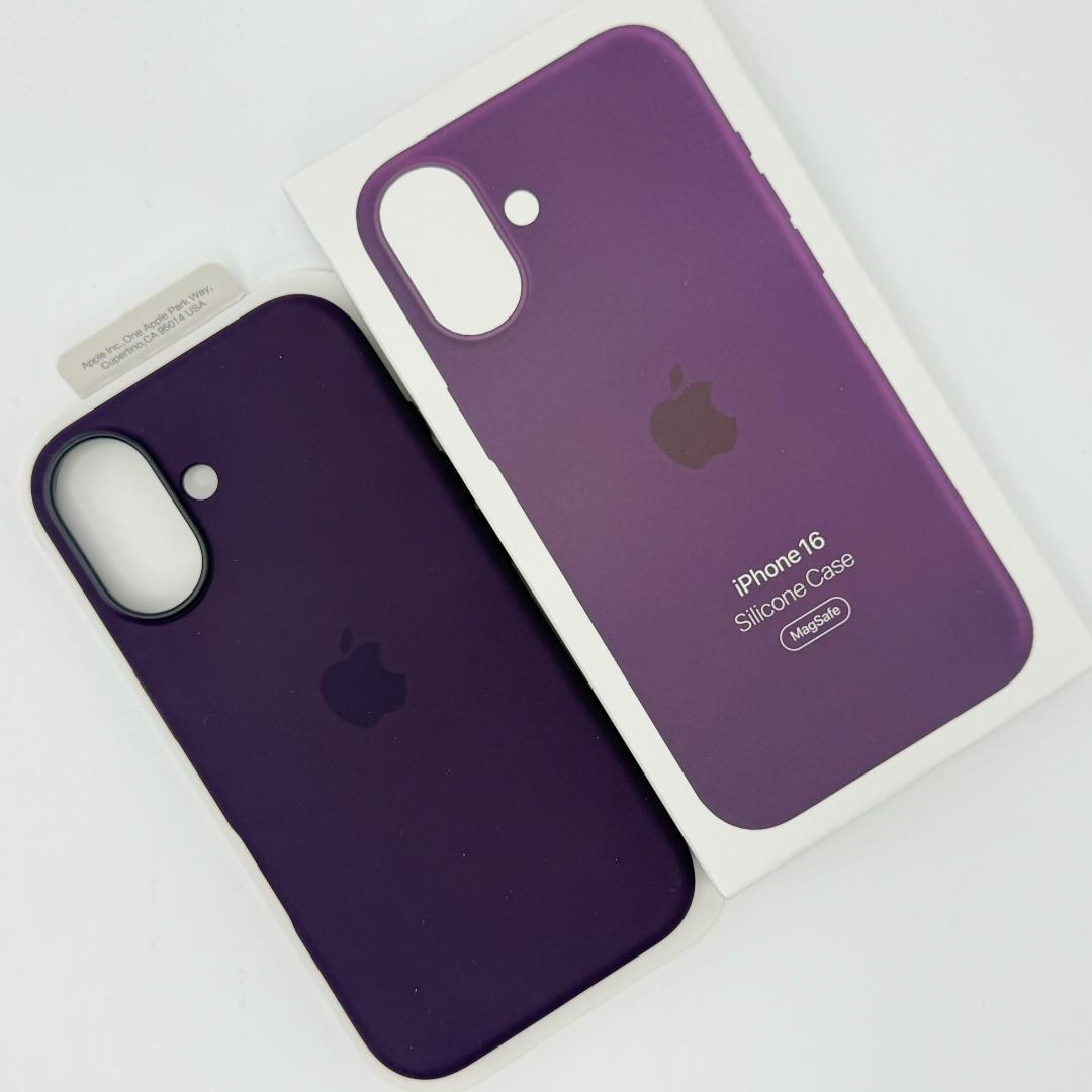 【新品】純正 iPhone 16 Pro シリコンケース・プラムとブラックセット MagSafe対応iPhone 16 Proシリコーンケース – ブラック - Apple