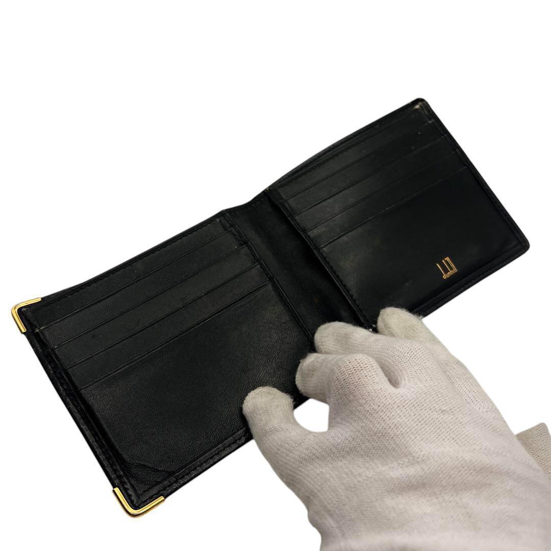 Dunhill レザー ブラック メンズ 折り財布 4550