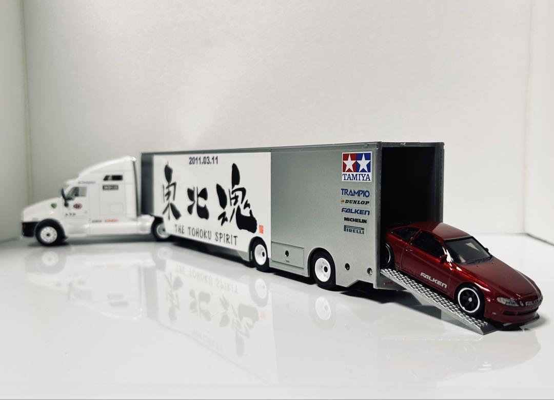 1/64 グリーンライト 東北魂 トレーラー&トランスポーター カスタム 1/64 グリーンライト製 トランスポーター 東北魂仕様 カスタム