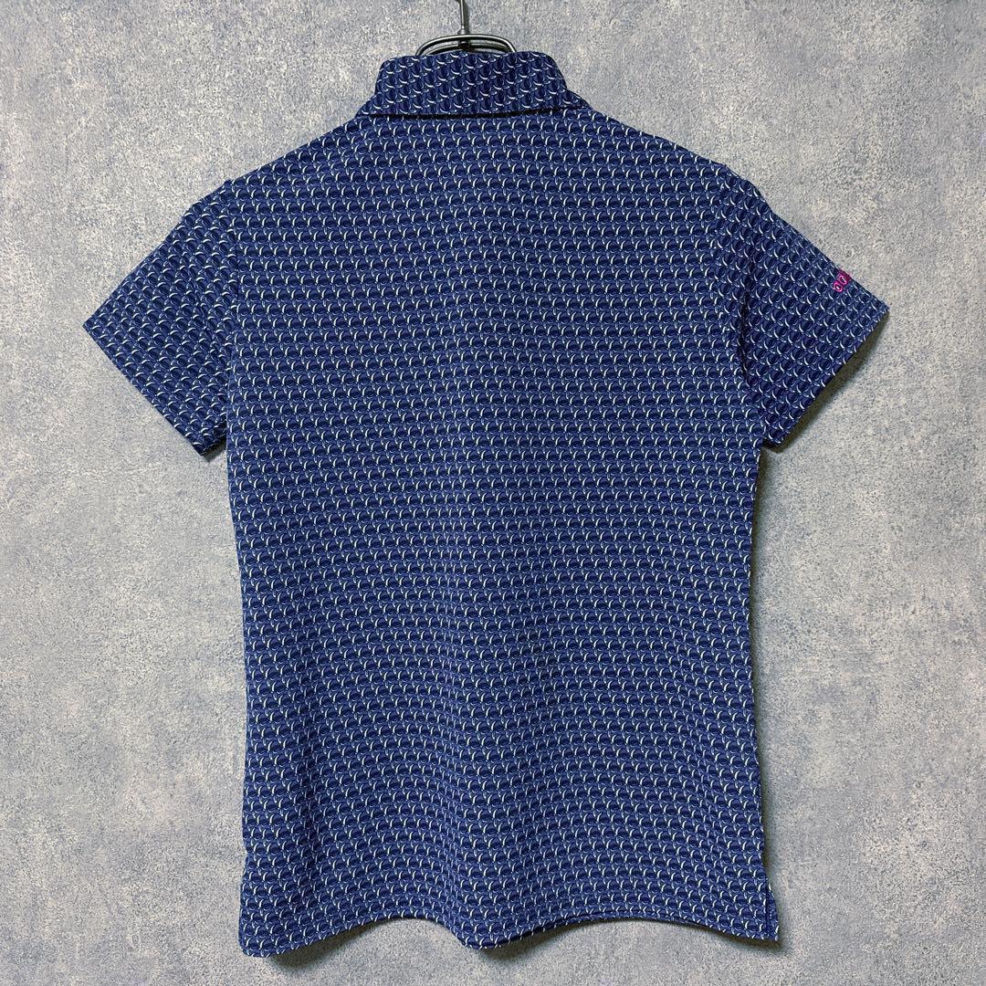 adidas golf アディダス 総柄 ポロシャツ 半袖 ゴルフ ウェア ロゴ