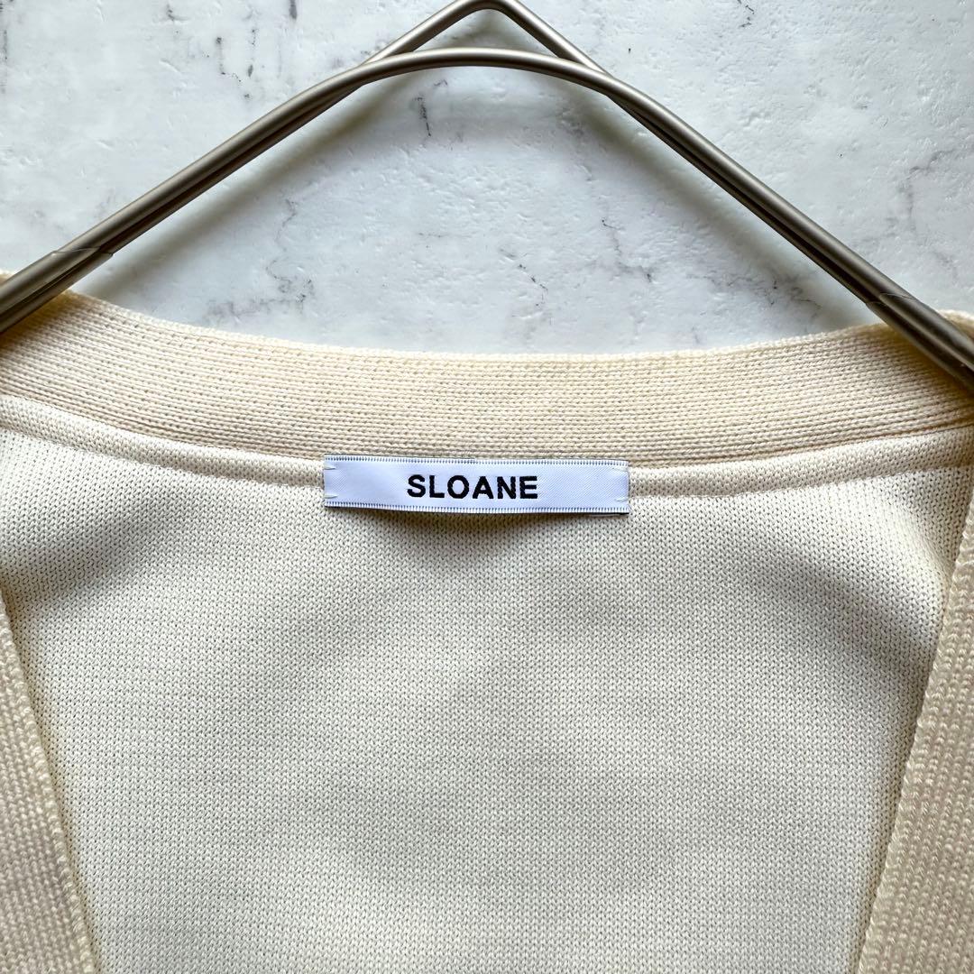 SLOANE スローン 12G 天竺二重編コート 羽織 アイボリー