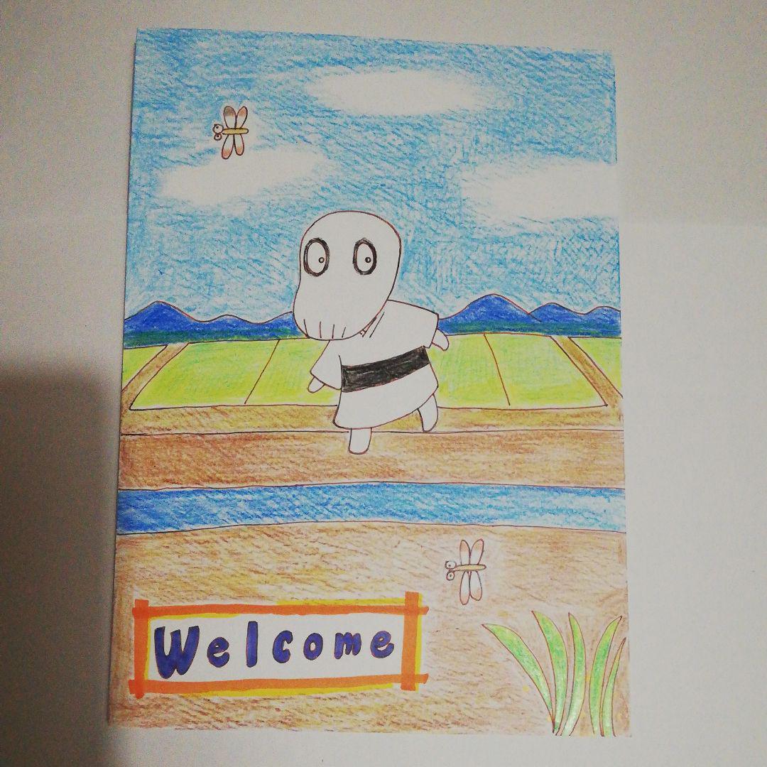 ふぅ神様住職さん☆welcome☆オリジナルイラスト絵画原画