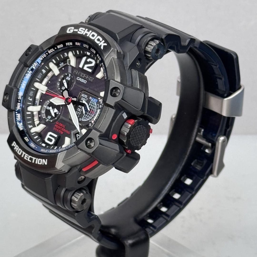 ②極美品 G-SHOCK GPW-1000 GPS電波ソーラー ブラック ブルー
