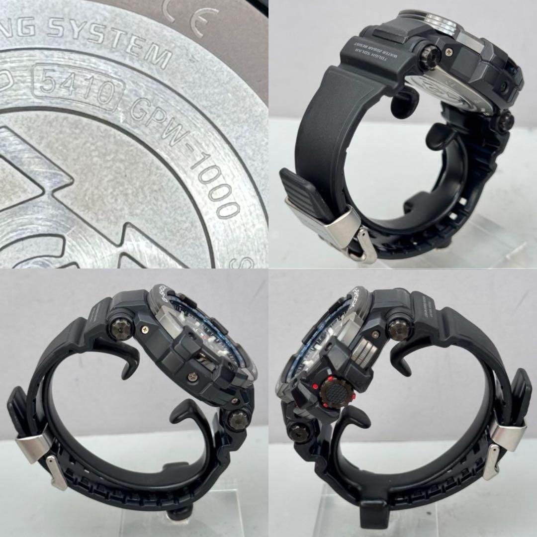 ②極美品 G-SHOCK GPW-1000 GPS電波ソーラー ブラック ブルー