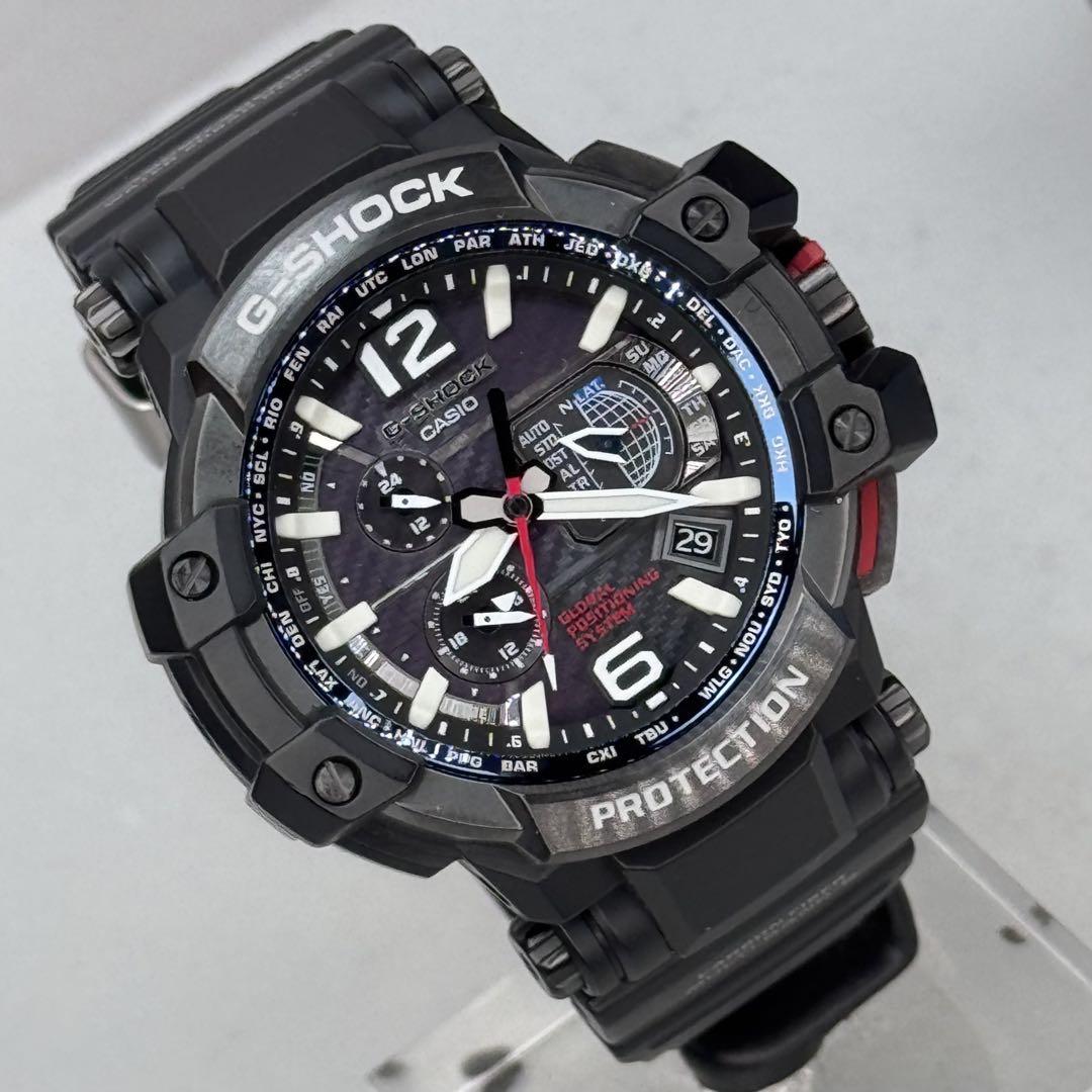 ②極美品 G-SHOCK GPW-1000 GPS電波ソーラー ブラック ブルー