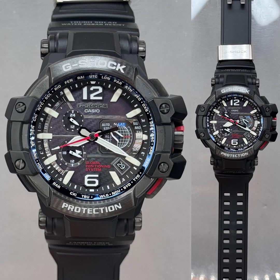 ②極美品 G-SHOCK GPW-1000 GPS電波ソーラー ブラック ブルー