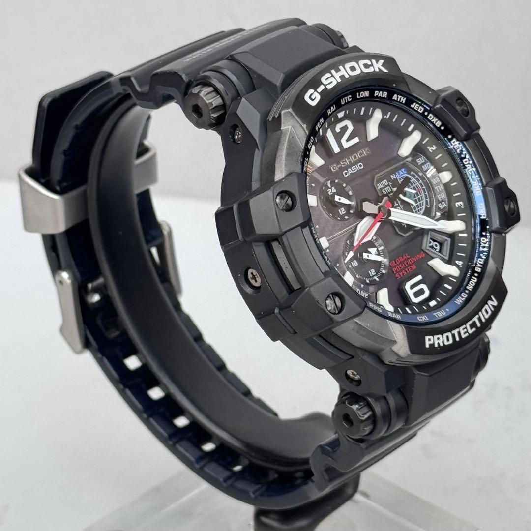 ②極美品 G-SHOCK GPW-1000 GPS電波ソーラー ブラック ブルー