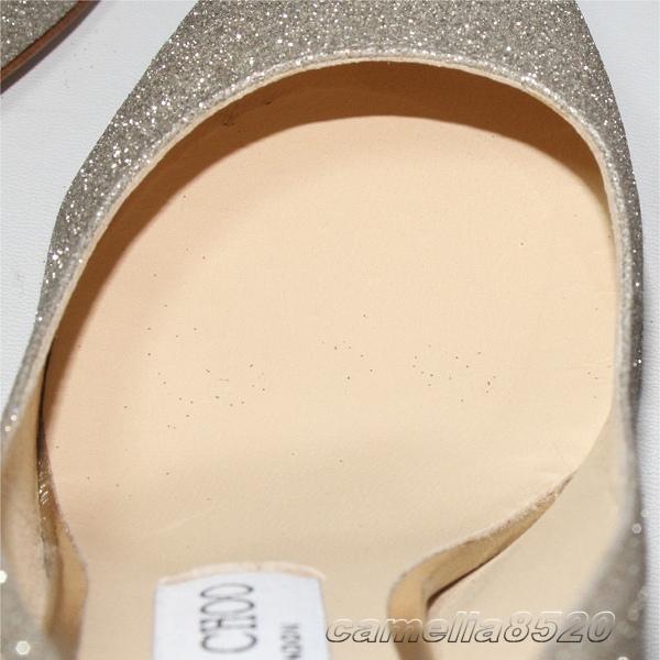 ス*ー様 Jimmy Choo Romy 85mm グリッター 36.5 23.