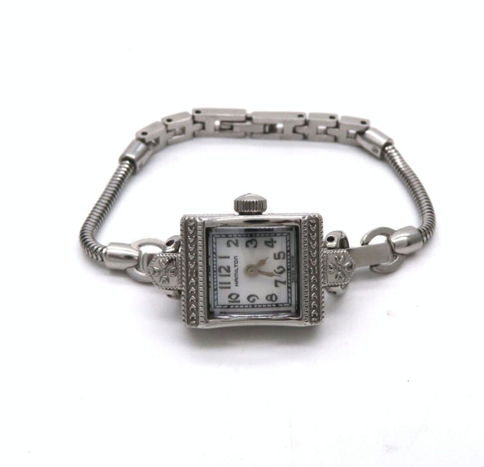 【HAMILTON】ハミルトン 時計 レディハミルトン ホワイトシェル☆極美品☆