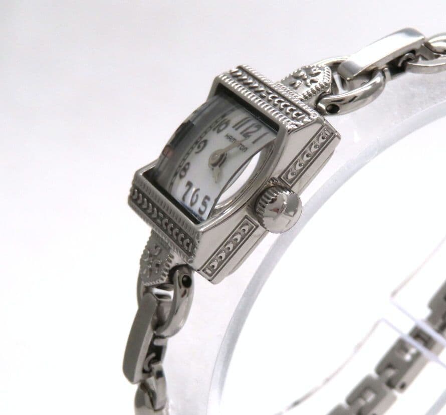 【HAMILTON】ハミルトン 時計 レディハミルトン ホワイトシェル☆極美品☆