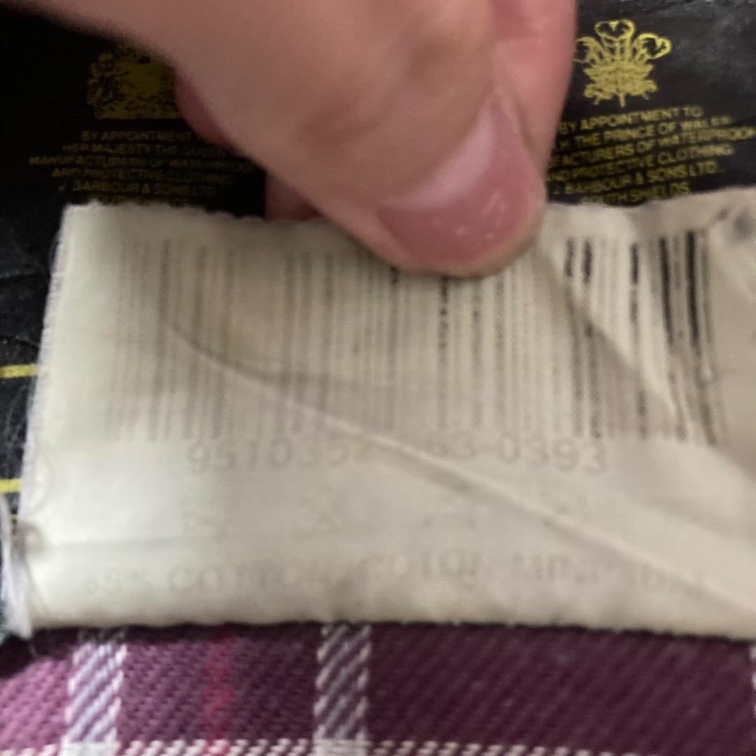 激レア 90s Barbour Border オイルドジャケット ブラック 紫